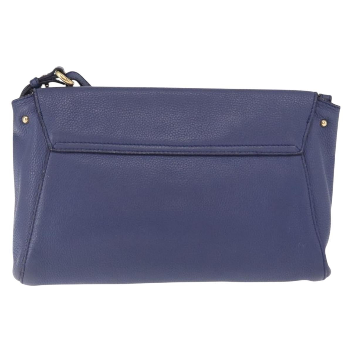 Salvatore Ferragamo Abbey Shoulder Bag Leather Navy Leather Shoulder Bag Bag (Authentic Pre-Loved)