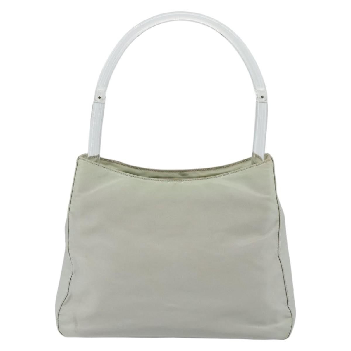 Prada Resin Handle Shoulder Bag Tessuto Clear Nylon Shoulder Bag Bag (Pre-Loved)