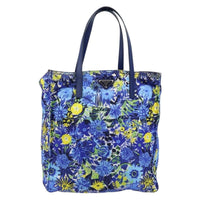 Prada Floreal Tote Printed Tessuto Blue Nylon Tote Bag Bag (Authentic Pre-Loved)