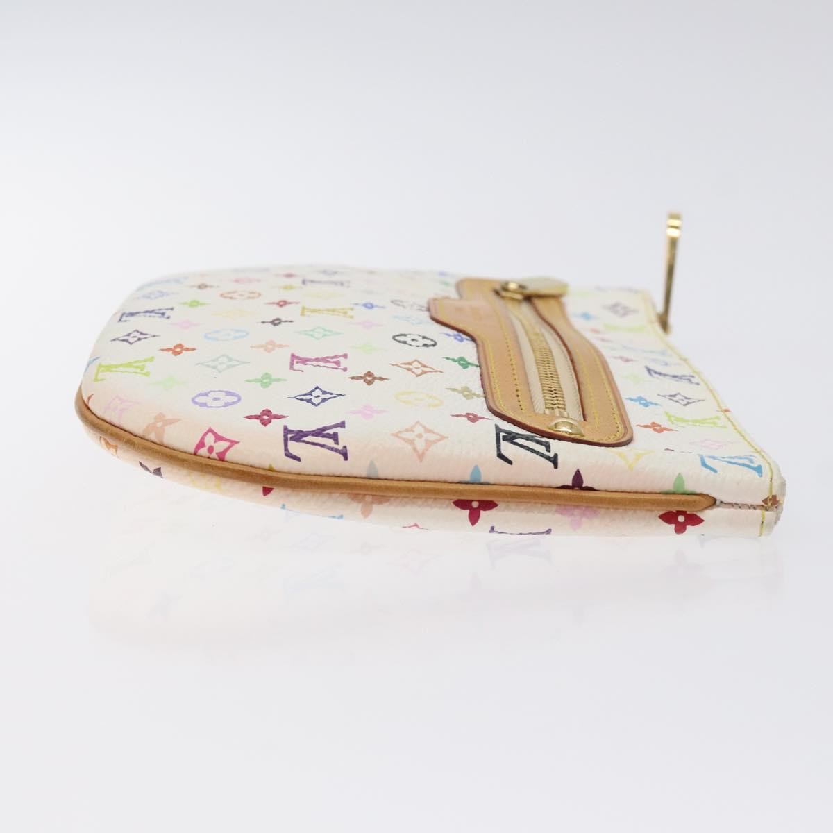 Louis Vuitton Pochette Gm Monogram Multicolor White Canvas Clutche & Pouche Bag (Authentic Pre-Loved)