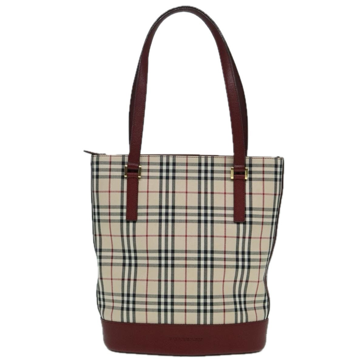 Burberry Nova Check Tote Canvas And Leather Beige Canvas Tote Bag Bag (Authentic Pre-Loved)