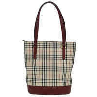 Burberry Nova Check Tote Canvas And Leather Beige Canvas Tote Bag Bag (Authentic Pre-Loved)