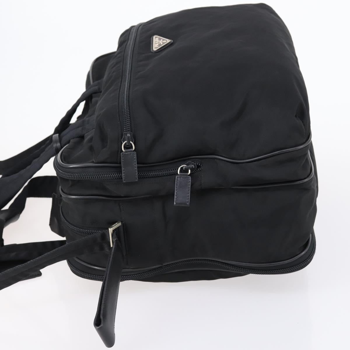 Prada Porta Computer Briefcase Tessuto And Saffiano Leather Black Nylon Briefcase Bag (Authentic Pre-Loved)