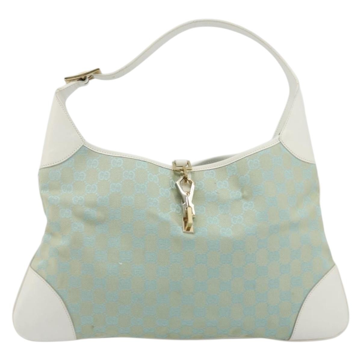 Gucci Vintage Jackie Shoulder Bag Canvas And Leather Multicolour Canvas Handbag (Pre-Loved)