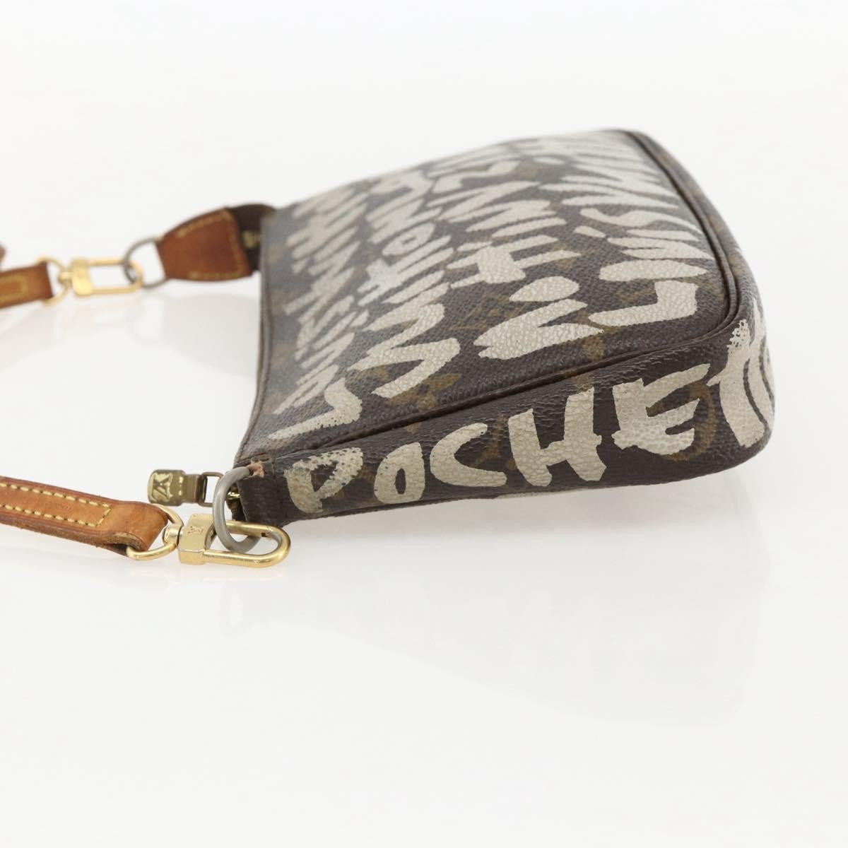 Louis Vuitton Pochette Accessoires Limited Edition Monogram Graffiti Brown Canvas Clutche & Pouche Bag (Authentic Pre-Loved)