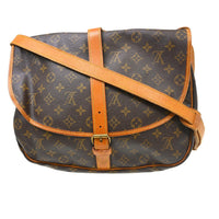 Louis Vuitton Louis Vuitton Saumur Handbag Monogram Canvas Brown Canvas Shoulder Bag Bag (Authentic Pre-Loved)