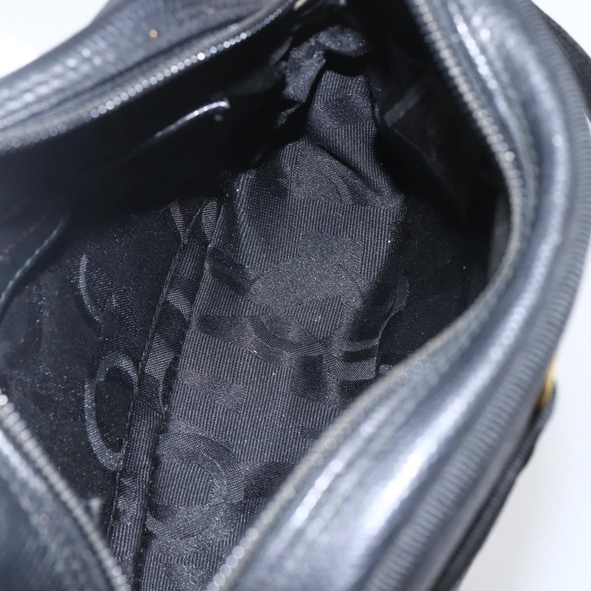 Salvatore Ferragamo Vala Shoulder Bag Leather Black Leather Shoulder Bag Bag (Authentic Pre-Loved)