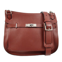 Hermes Jypsiere Bag Swift Burgundy Leather Shoulder Bag Bag (Pre-Loved)