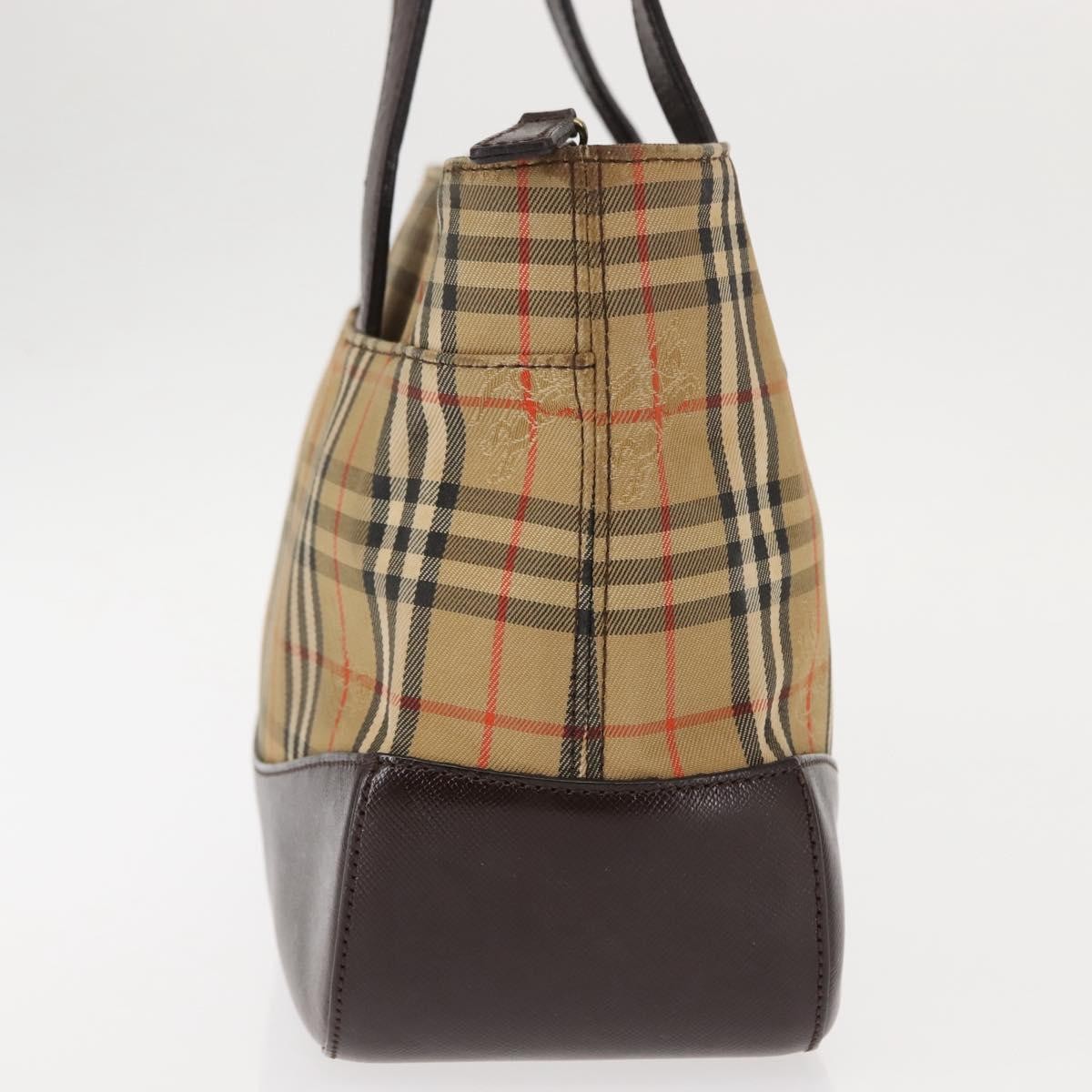 Burberry Nova Check Tote Canvas And Leather Beige Canvas Tote Bag Bag (Pre-Loved)