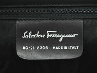 Salvatore Ferragamo Gancini Shoulder Bag Leather Black Leather Shoulder Bag Bag (Authentic Pre-Loved)