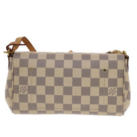 Louis Vuitton Favorite Handbag Damier White Canvas Clutche & Pouche Bag (Authentic Pre-Loved)
