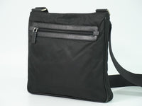 Prada Flat Messenger Bag Tessuto Black Nylon Shoulder Bag Bag (Pre-Loved)
