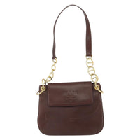 Prada Vintage Shoulder Bag Leather Brown Leather Shoulder Bag Bag (Authentic Pre-Loved)