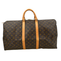 Louis Vuitton Keepall Bag Monogram Canvas Brown Canvas Travel Bag Bag (Authentic Pre-Loved)