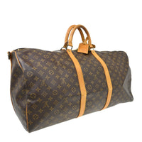 Louis Vuitton Keepall Bandouliere Bag Monogram Canvas Brown Canvas Travel Bag Bag (Authentic Pre-Loved)