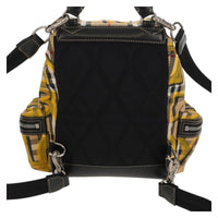 Burberry Graffiti Rucksack Backpack Vintage Check Canvas Beige Canvas Backpack Bag (Authentic Pre-Loved)