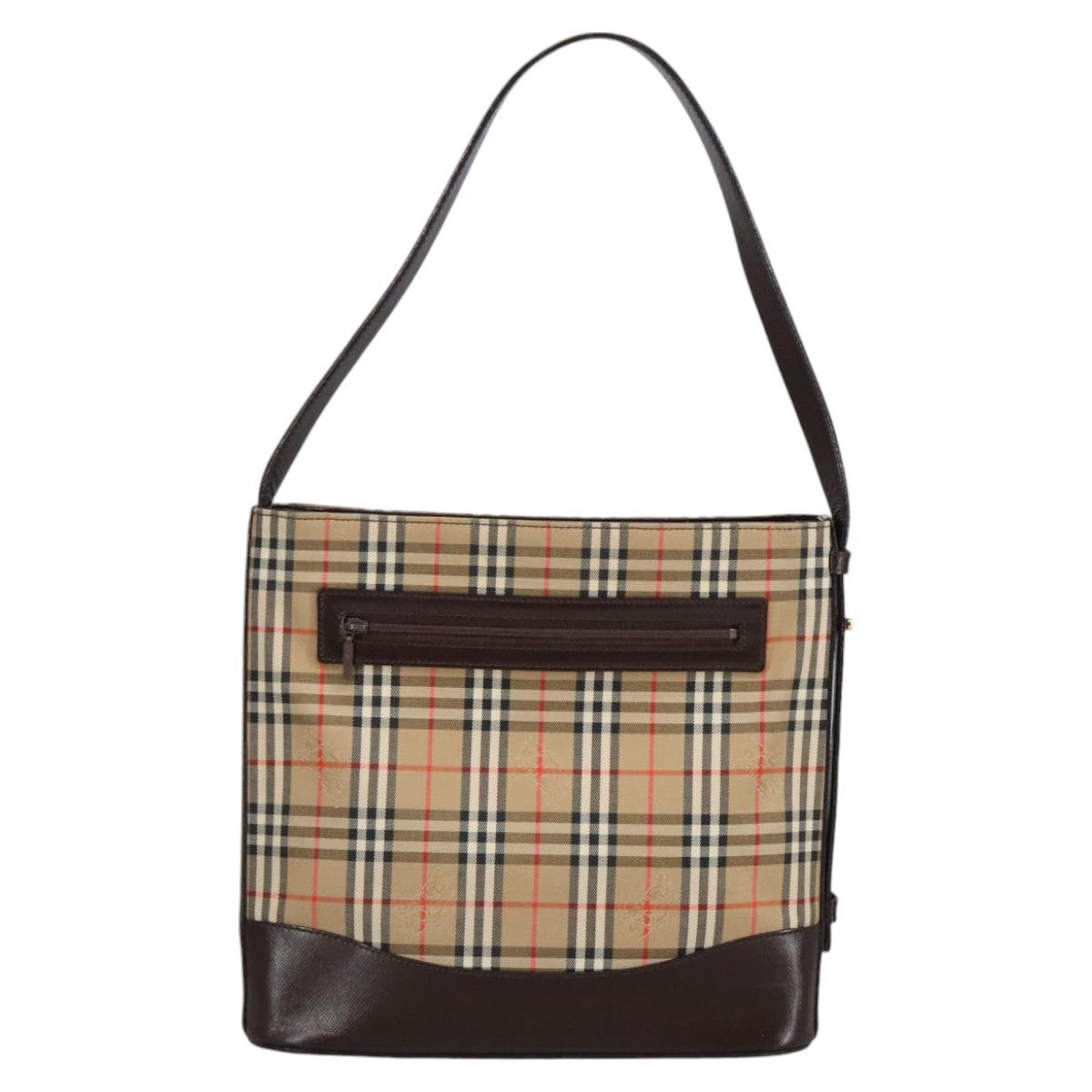 Burberry Nova Check Shoulder Bag Canvas And Leather Beige Canvas Shoulder Bag Bag (Authentic Pre-Loved)