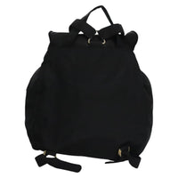 Prada Flap Drawstring Backpack Tessuto Black Nylon Backpack Bag (Authentic Pre-Loved)