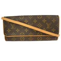 Louis Vuitton Twin Handbag Monogram Canvas Brown Canvas Clutche & Pouche Bag (Authentic Pre-Loved)