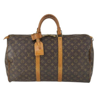 Louis Vuitton Keepall Bag Monogram Canvas Brown Canvas Travel Bag Bag (Authentic Pre-Loved)