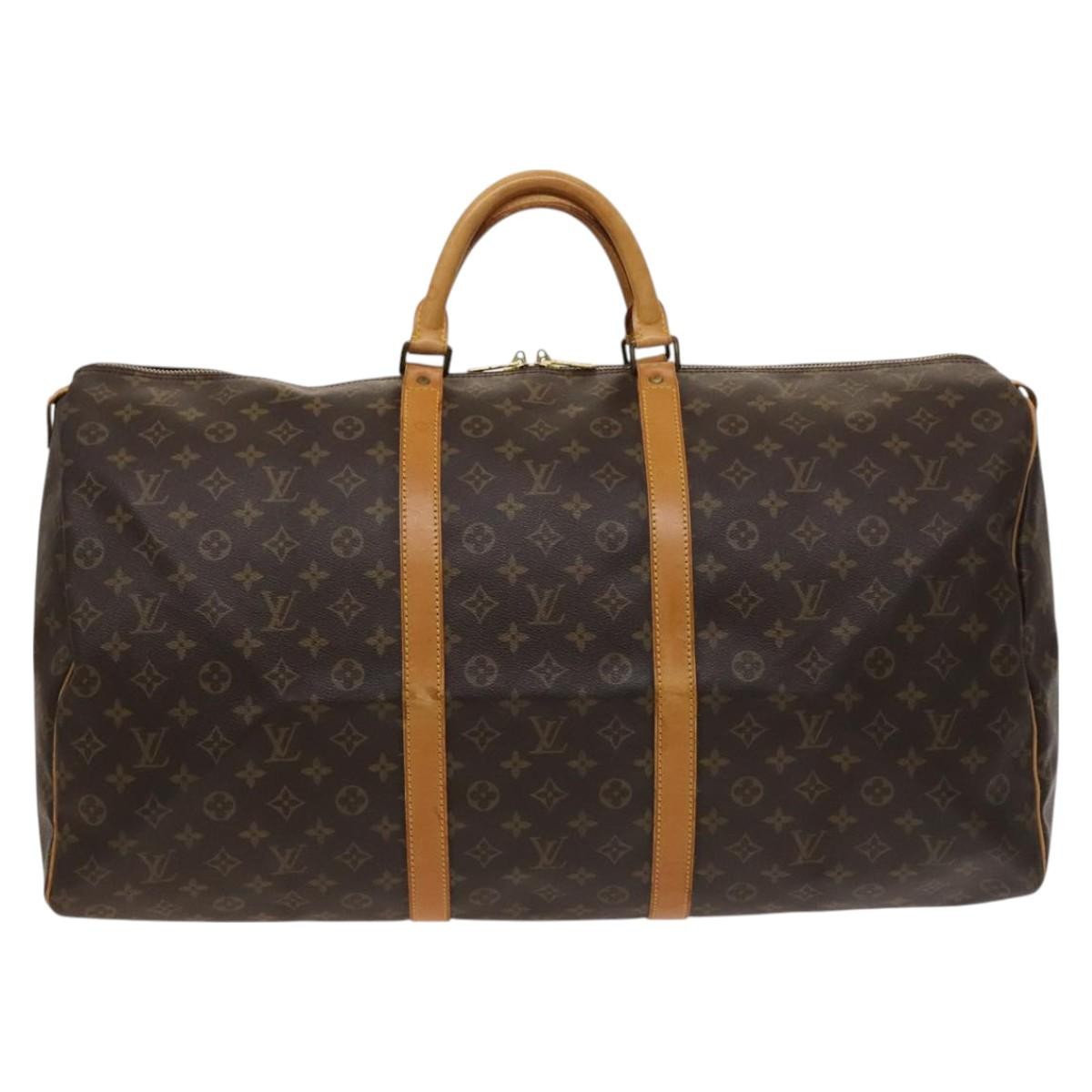 Louis Vuitton Keepall Bag Monogram Canvas Brown Canvas Travel Bag Bag (Authentic Pre-Loved)