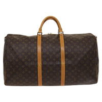 Louis Vuitton Keepall Bag Monogram Canvas Brown Canvas Travel Bag Bag (Authentic Pre-Loved)