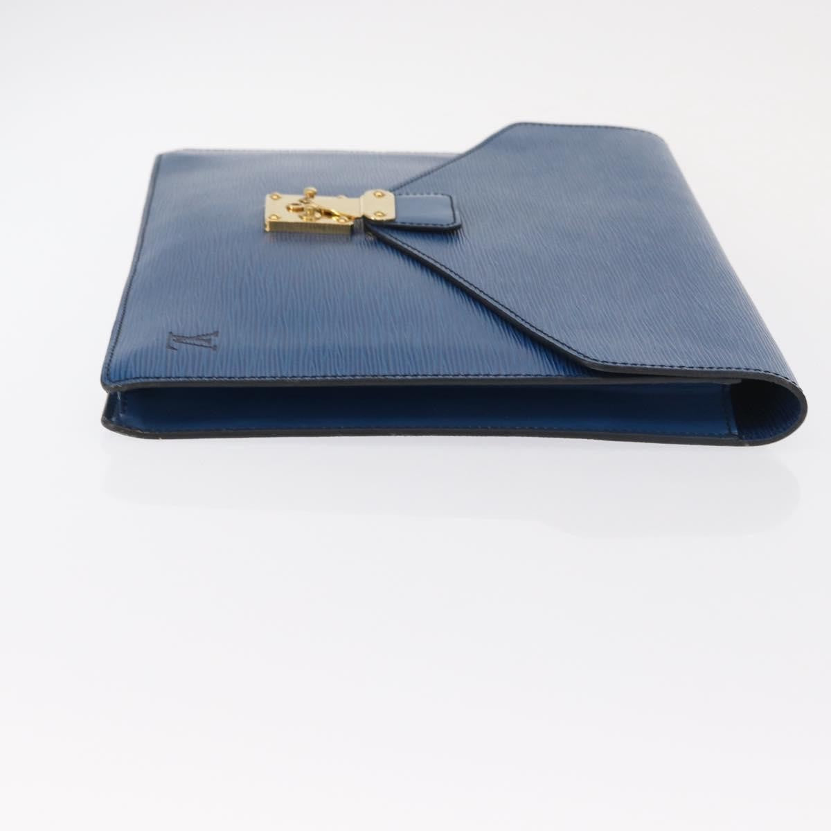 Louis Vuitton Porte-Documents Senateur Bag Epi Leather Blue Leather Clutche & Pouche Bag (Pre-Loved)