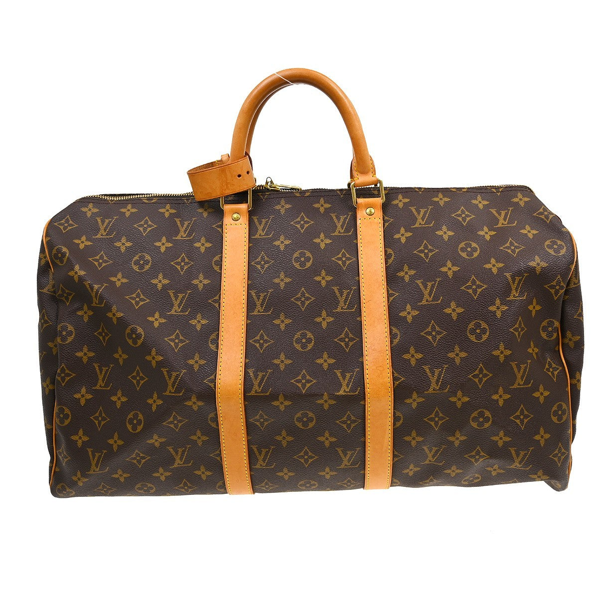 Louis Vuitton Keepall Bag Monogram Canvas Brown Canvas Travel Bag Bag (Pre-Loved)