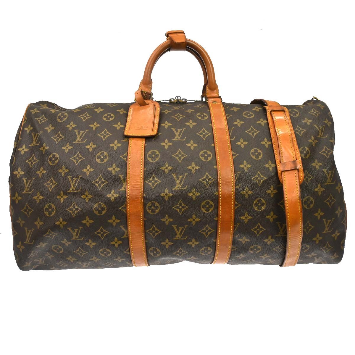 Louis Vuitton Keepall Bandouliere Bag Monogram Canvas Brown Canvas Travel Bag Bag (Authentic Pre-Loved)