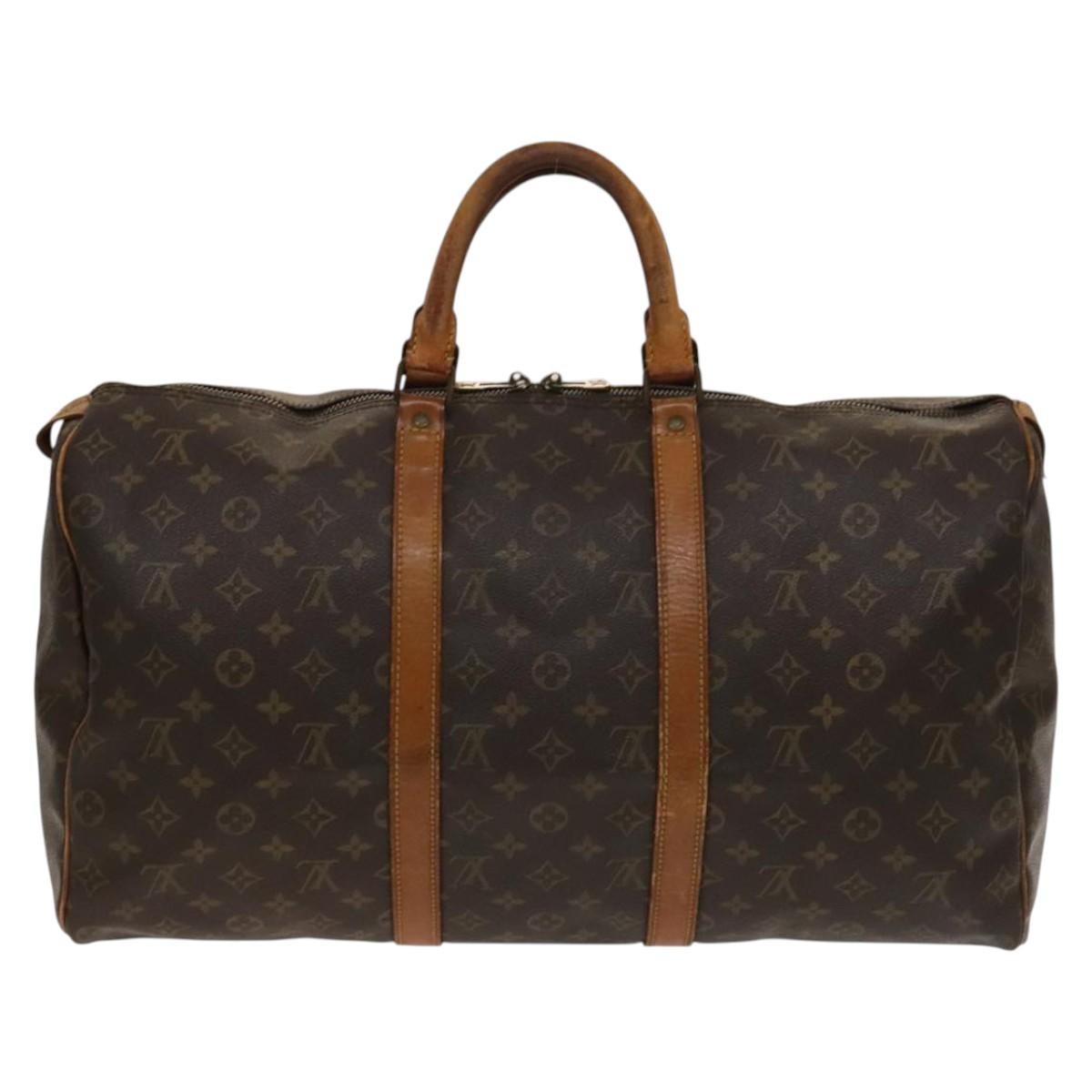 Louis Vuitton Keepall Bag Monogram Canvas Brown Canvas Travel Bag Bag (Pre-Loved)