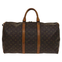 Louis Vuitton Keepall Bag Monogram Canvas Brown Canvas Travel Bag Bag (Pre-Loved)