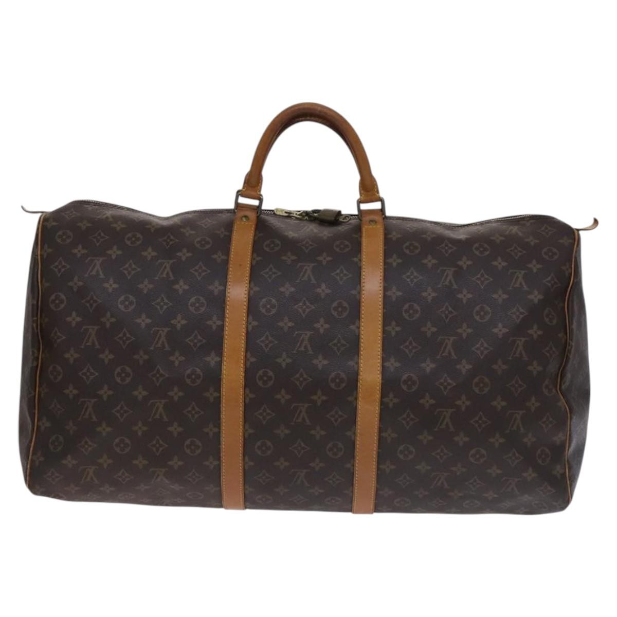 Louis Vuitton Keepall Bag Monogram Canvas Brown Canvas Travel Bag Bag (Pre-Loved)