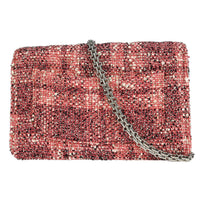 Chanel Reissue 2.55 Flap Bag Quilted Tweed With Resin Detail Pink Tweed Clutche & Pouche Bag (Authentic Pre-Loved)