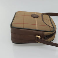 Burberry Nova Check Shoulder Bag Canvas And Leather Beige Canvas Shoulder Bag Bag (Pre-Loved)
