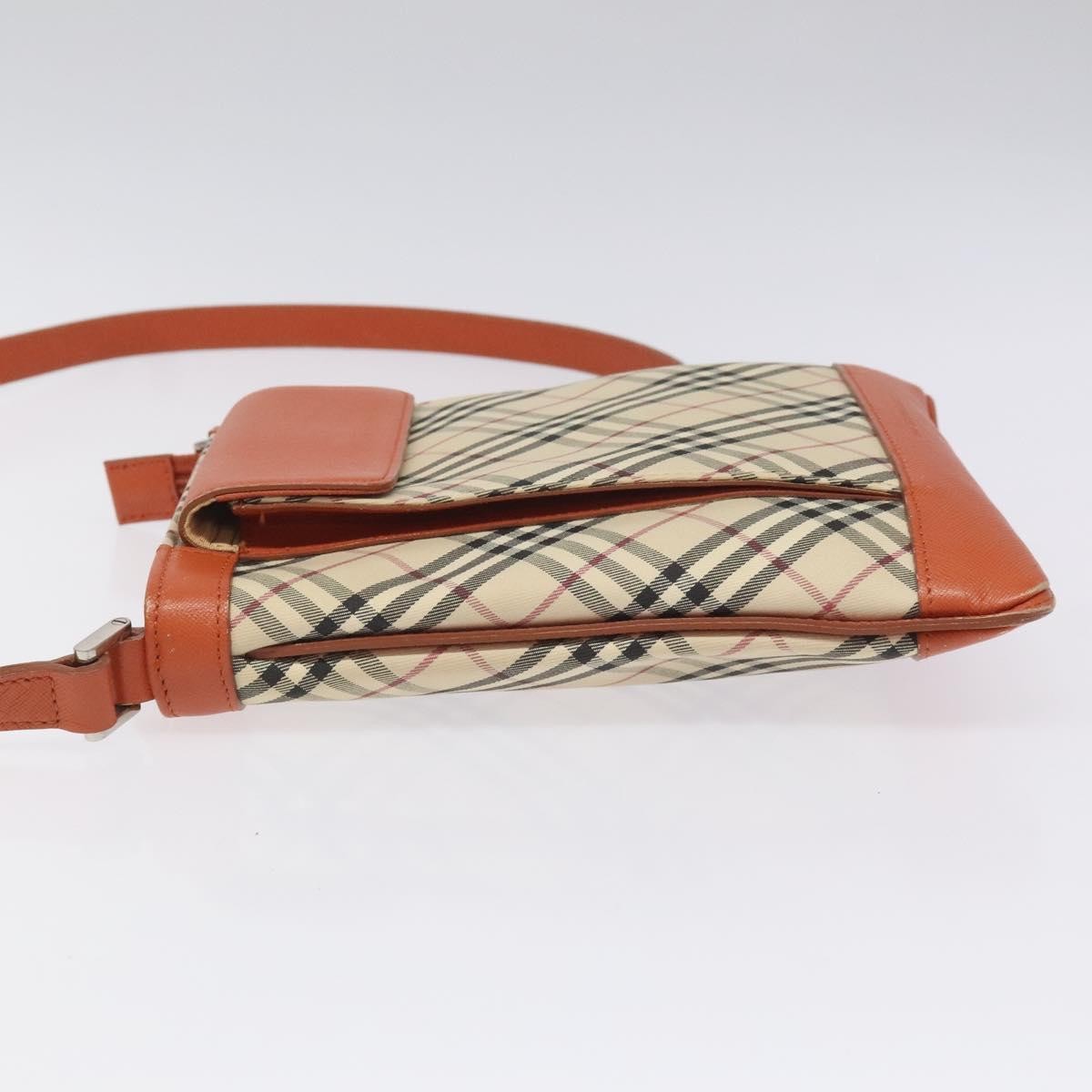Burberry Nova Check Shoulder Bag Canvas And Leather Beige Canvas Shoulder Bag Bag (Authentic Pre-Loved)