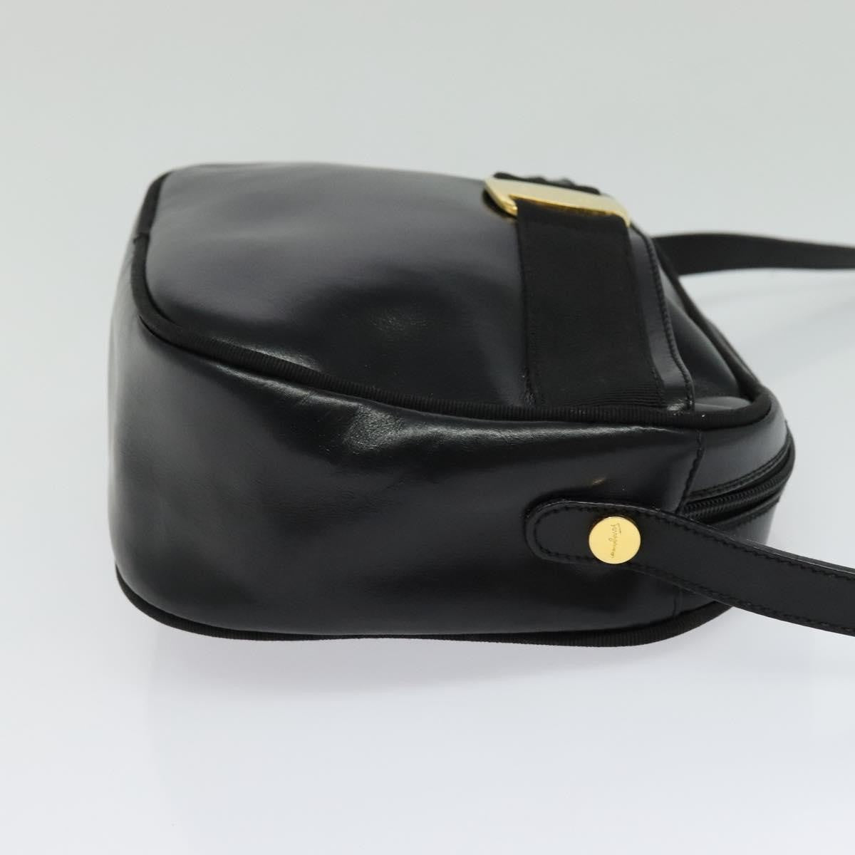 Salvatore Ferragamo Vara Bow Camera Shoulder Bag Leather Black Leather Shoulder Bag Bag (Authentic Pre-Loved)