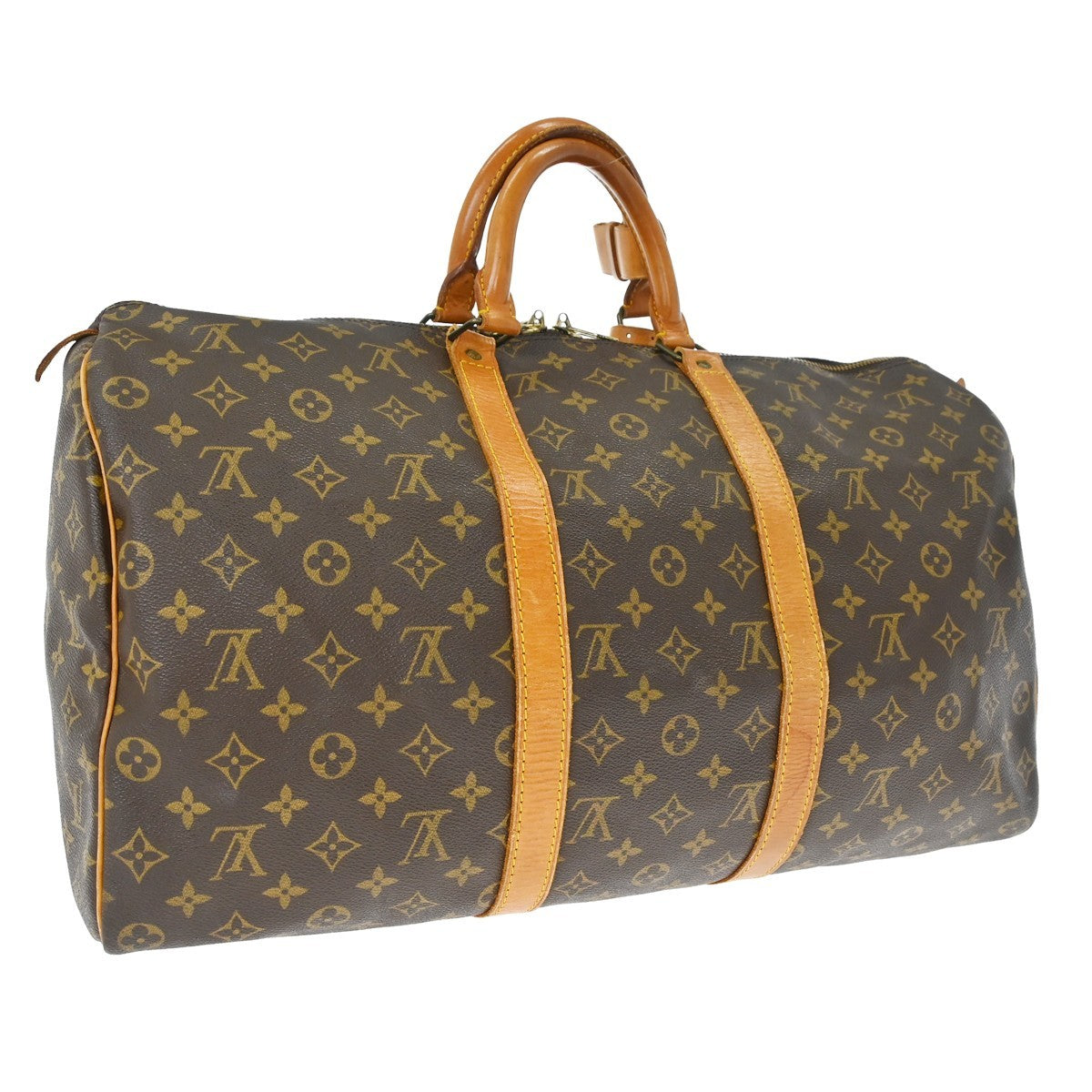 Louis Vuitton Louis Vuitton Keepall Bag Monogram Canvas Brown Canvas Travel Bag Bag (Authentic Pre-Loved)