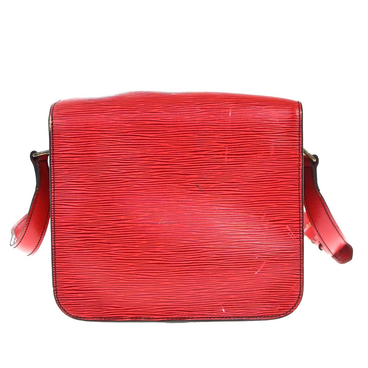 Louis Vuitton Louis Vuitton Cartouchiere Handbag Epi Leather Red Leather Shoulder Bag Bag (Pre-Loved)
