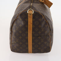 Louis Vuitton Keepall Bandouliere Bag Monogram Canvas Brown Canvas Travel Bag Bag (Pre-Loved)