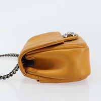 Chanel Chain Flap Bag Quilted Leather Orange Leather Shoulder Bag Bag (Pre-Loved)