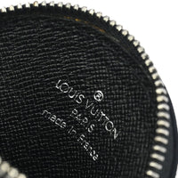 Louis Vuitton Round Coin Purse Limited Edition Monogram Silk Black Leather Wallets Accessory (Authentic Pre-Loved)