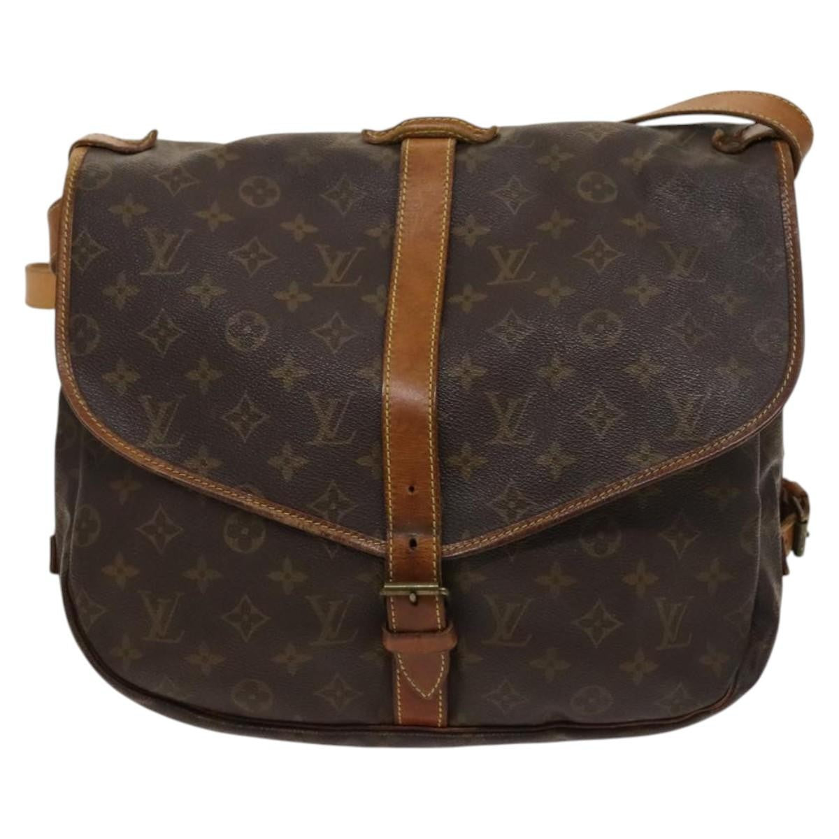 Louis Vuitton Saumur Handbag Monogram Canvas Brown Canvas Shoulder Bag Bag (Authentic Pre-Loved)