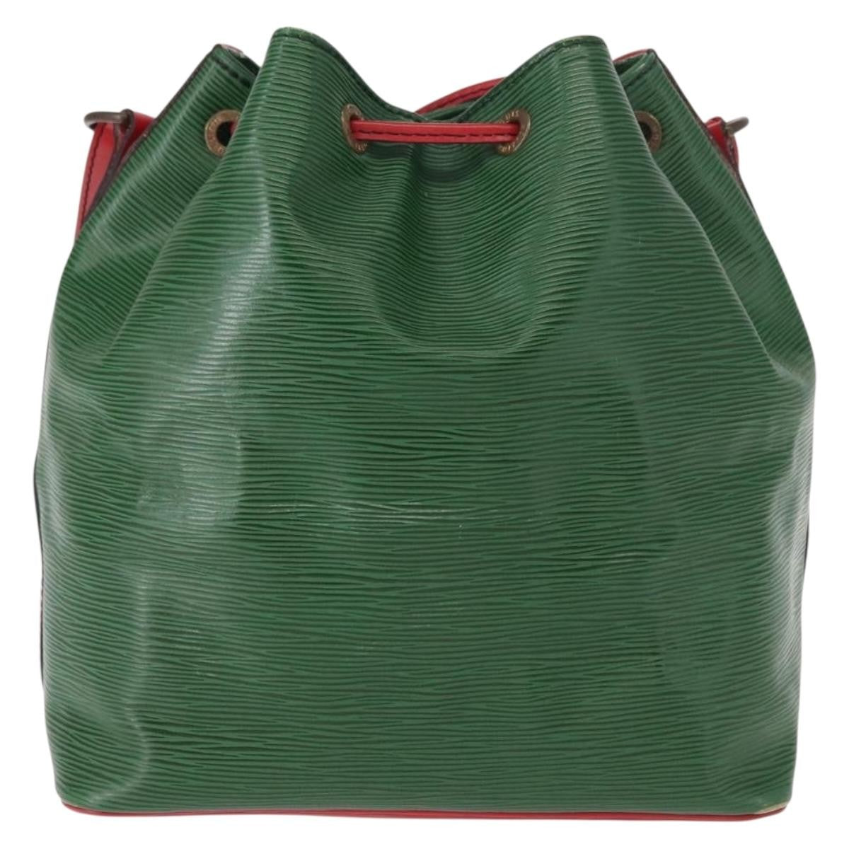 Louis Vuitton Bicolor Petit Noe Handbag Epi Leather Green Leather Shoulder Bag Bag (Authentic Pre-Loved)