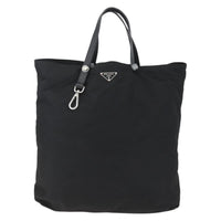 Prada Vintage Tote Tessuto Black Nylon Tote Bag Bag (Authentic Pre-Loved)