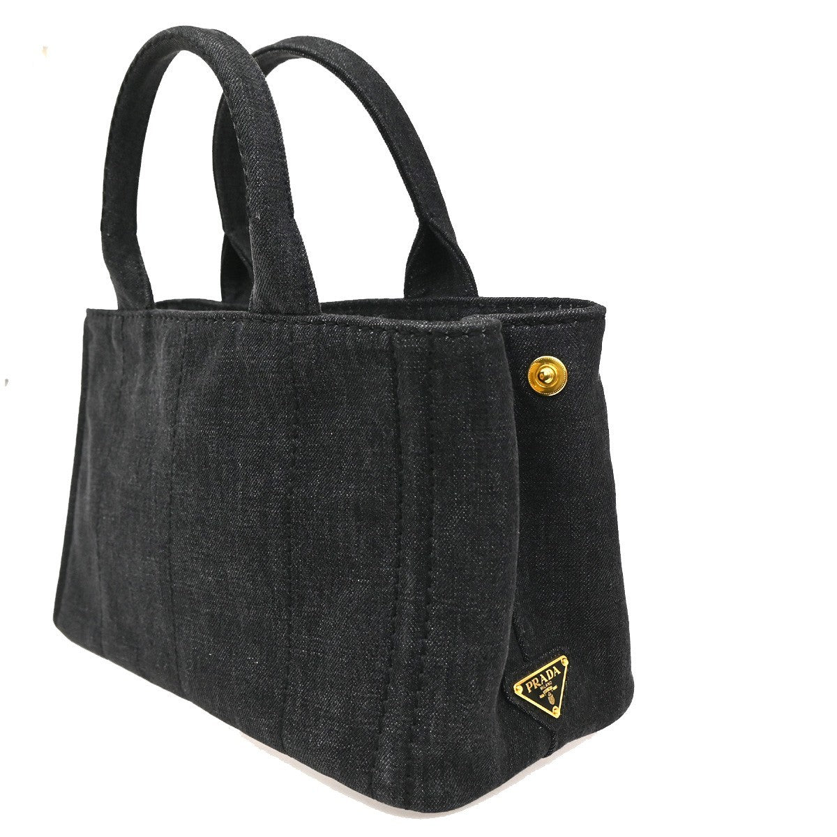 Prada Canapa Convertible Tote Denim Black Denim_Jeans Tote Bag Bag (Pre-Loved)