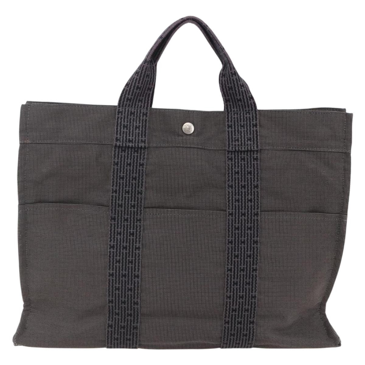 Hermes Fourre Tout Tote Canvas Gray Canvas Bag (Pre-Loved)