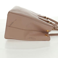 Prada Double Zip Lux Tote Saffiano Leather Pink Leather Tote Bag Bag (Authentic Pre-Loved)