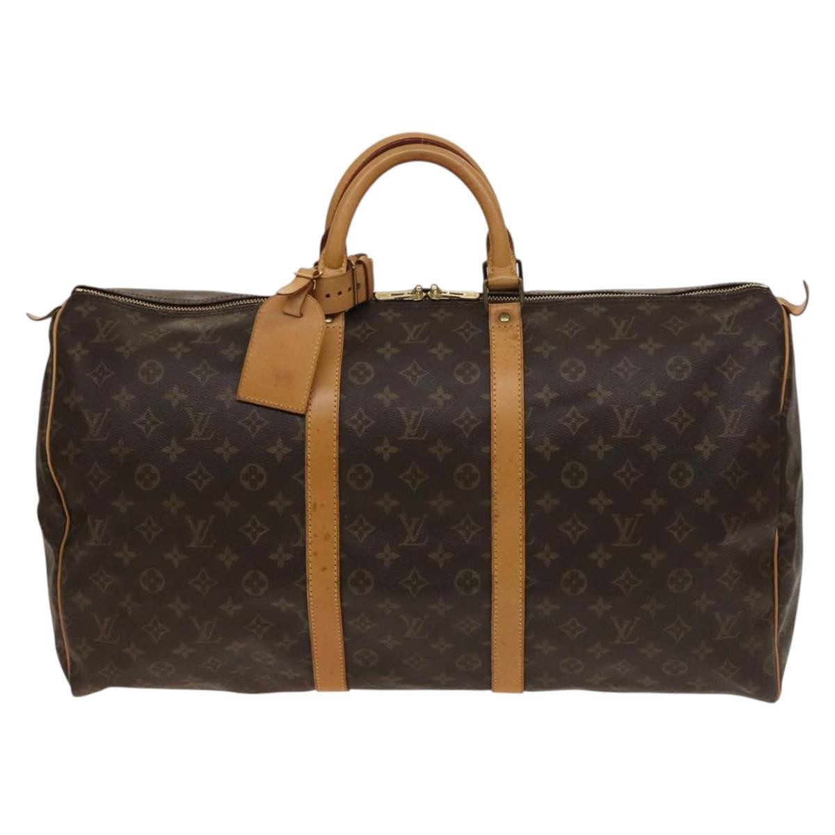 Louis Vuitton Keepall Bag Monogram Canvas Brown Canvas Travel Bag Bag (Pre-Loved)