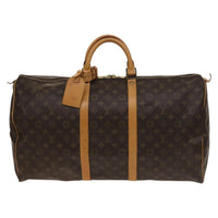 Louis Vuitton Keepall Bag Monogram Canvas Brown Canvas Travel Bag Bag (Pre-Loved)