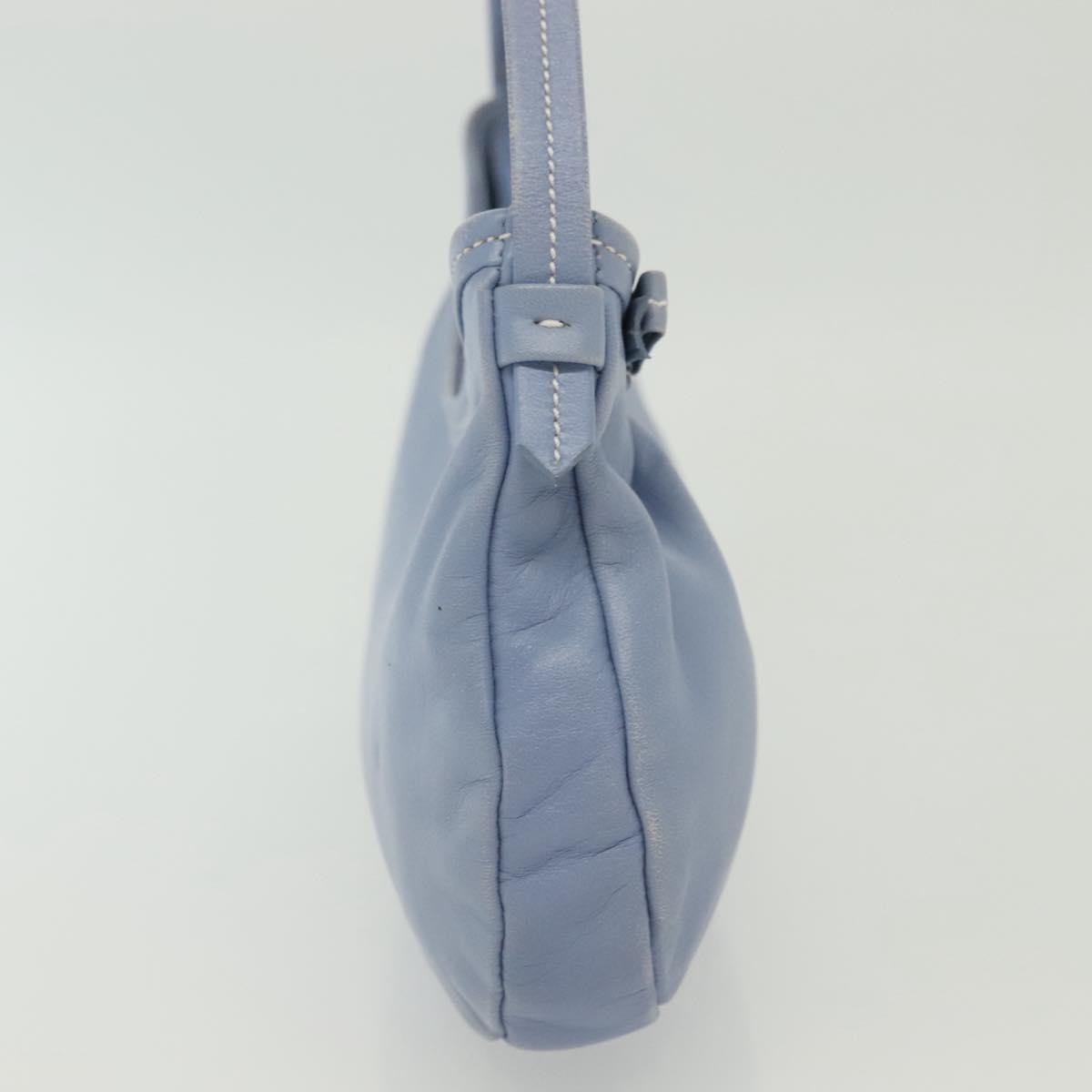 Salvatore Ferragamo Vala Shoulder Bag Leather Blue Leather Shoulder Bag Bag (Authentic Pre-Loved)